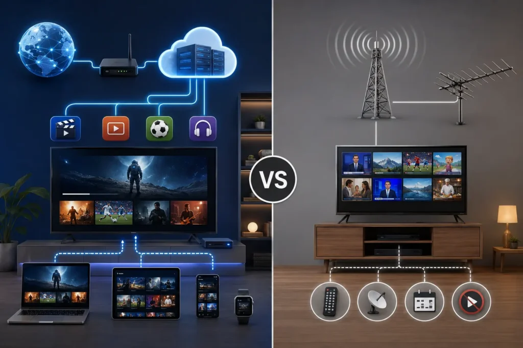 diferencias entre IPTV y televisión por cable
